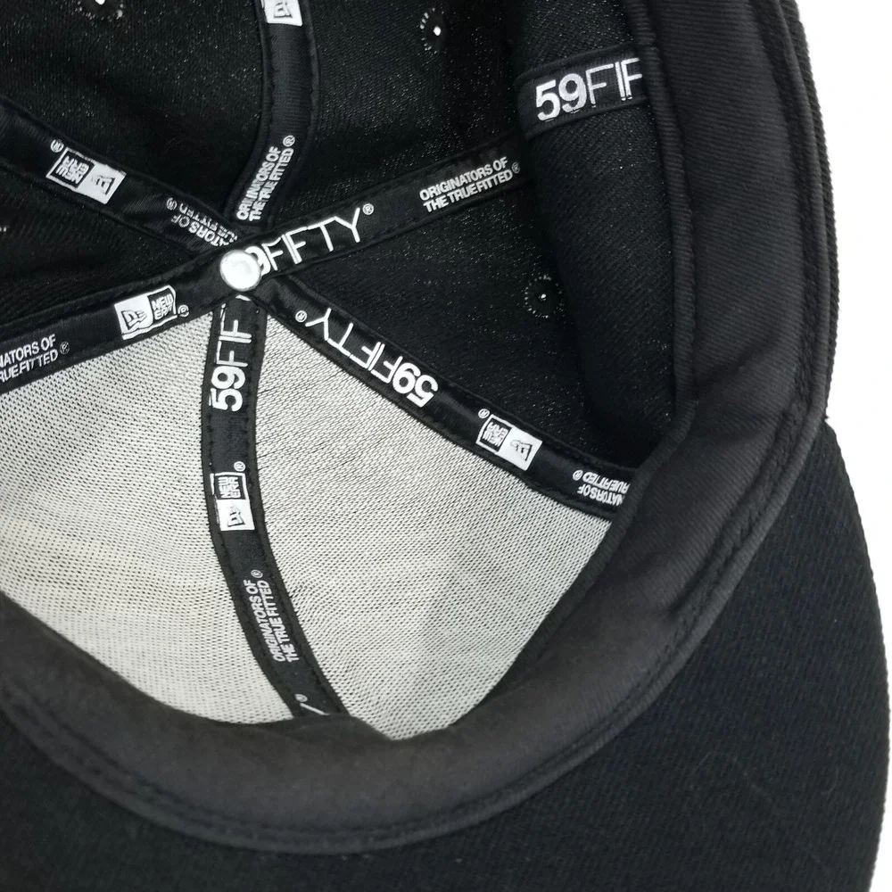 Minnesota Twins Hat Cap New Era 59Fifty Fitted 7 3/8‎ Blackout Black TC Logo